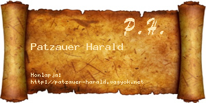 Patzauer Harald névjegykártya